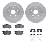 Dynamic Friction 2006-2018 Lexus HS250h Rear Geospec Rotors with 5000 Advanced Brake Pads w/Hardware by Dynamic Friction Company 4512-76179