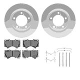 Dynamic Friction 2007-2022 Lexus LX570 Front Geospec Rotors with 5000 Advanced Brake Pads w/Hardware by Dynamic Friction Company 4512-76181