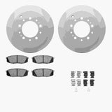Dynamic Friction 2007-2022 Lexus LX570 Rear Geospec Rotors with 5000 Advanced Brake Pads w/Hardware by Dynamic Friction Company 4512-76182