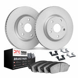 Dynamic Friction 2007-2022 Lexus LX570 Rear Geospec Rotors with 5000 Advanced Brake Pads w/Hardware by Dynamic Friction Company 4512-76182