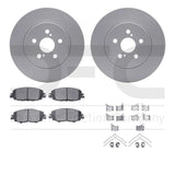 Dynamic Friction 2019-2025 Toyota Prius Prime Front Geospec Rotors with 5000 Advanced Brake Pads w/Hardware by Dynamic Friction Company 4512-76195