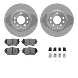 Dynamic Friction 2006-2015 Mazda MX-5 Miata Front Geospec Rotors with 5000 Advanced Brake Pads w/Hardware by Dynamic Friction Company 4512-80074