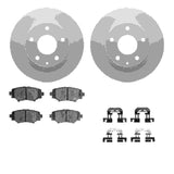 Dynamic Friction 2014-2018 Mazda 3 Rear Geospec Rotors with 5000 Advanced Brake Pads w/Hardware by Dynamic Friction Company 4512-80077