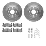 Dynamic Friction 1992-1995 Mazda MX-3 Rear Geospec Rotors with 5000 Advanced Brake Pads w/Hardware by Dynamic Friction Company 4512-99003