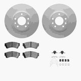 Dynamic Friction 2006-2012 Ford Fusion Front Geospec Rotors with 5000 Advanced Brake Pads w/Hardware by Dynamic Friction Company 4512-99041