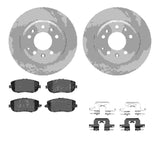 Dynamic Friction 2006-2015 Mazda MX-5 Miata Rear Geospec Rotors with 5000 Advanced Brake Pads w/Hardware by Dynamic Friction Company 4512-99055