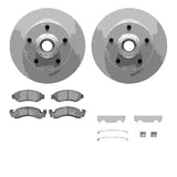 Dynamic Friction 1973-1985 Ford E-20150 Econoline Club Wagon Front Geospec Rotors with 5000 Advanced Pads w/Hardware