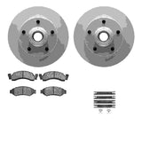 Dynamic Friction 1986-1993 Ford F-150 Front Geospec Rotors with 5000 Advanced Brake Pads w/Hardware by Dynamic Friction Company 4512-99102