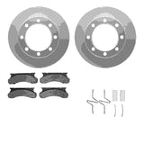 Dynamic Friction 1980-1994 Ford F-250 Front Geospec Rotors with 5000 Advanced Brake Pads w/Hardware by Dynamic Friction Company 4512-99103