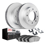 Dynamic Friction 1980-1994 Ford F-250 Front Geospec Rotors with 5000 Advanced Brake Pads w/Hardware by Dynamic Friction Company 4512-99103