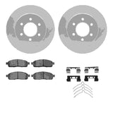 Dynamic Friction 2004-2008 Ford F-150 Front Geospec Rotors with 5000 Advanced Brake Pads w/Hardware by Dynamic Friction Company 4512-99169