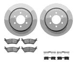 Dynamic Friction 2012-2020 Ford F-150 Rear Geospec Rotors with 5000 Advanced Brake Pads w/Hardware by Dynamic Friction Company 4512-99211
