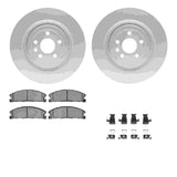 Dynamic Friction 2013-2019 Ford Explorer Front Geospec Rotors with 5000 Advanced Brake Pads w/Hardware by Dynamic Friction Company 4512-99241