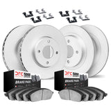 Dynamic Friction 2012-2017 Dodge Attitude Front & Rear Geospec Rotors with 5000 Advanced Brake Pads w/Hardware by Dynamic Friction Company 4514-03050