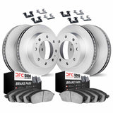 Dynamic Friction 2001-2010 Chevrolet Silverado 3500 Front & Rear Geospec Rotors with 5000 Advanced Pads w/Hardware by Dynamic Friction Company 4514-48014