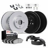 Dynamic Friction 1993-1999 Volkswagen Jetta/Cabrio/Golf Front & Rear Geospec Rotor 5000 Adv Pads w/Drum/Shoe/Hardware by Dynamic Friction Company 4514-74000