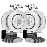 Dynamic Friction 2010-2024 Lexus GX460 Front & Rear Geospec Rotors with 5000 Advanced Brake Pads w/Hardware by Dynamic Friction Company 4514-76039
