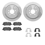 Dynamic Friction 2005-2016 Land Rover LR3 Rear Geospec Rotors with Euro 5000 Ceramic Brake Pads w/Hardware by Dynamic Friction Company 4612-11006