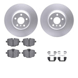 Dynamic Friction 2016-2025 BMW 840i Gran Coupe Rear Geospec Rotors with Euro 5000 Ceramic Brake Pads w/Hardware by Dynamic Friction Company 4612-31075