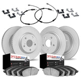 Dynamic Friction 2006 Mercedes-Benz E350 Front & Rear Geospec Rotors Euro 5000 Ceramic Pads w/Sensor/Hardware by Dynamic Friction Company 4624-10608