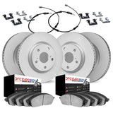 Dynamic Friction 2016-2022 BMW 750Li xDrive Front & Rear Geospec Rotors with Euro 5000 Ceramic Pads w/Sensor/Hardware by Dynamic Friction Company 4624-12683