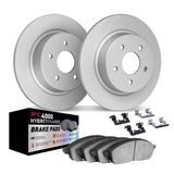 Dynamic Friction 2002-2025 Nissan Maxima Rear Geospec Rotors w/4000 HybriDynamic Brake Pads w/Hardware by Dynamic Friction Company 4812-67034