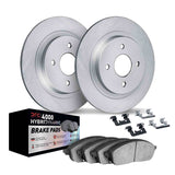 Dynamic Friction 1985-1998 Volkswagen Jetta/Golf/Scirocco Rear Geospec Rotors w/4000 HybriDynamic Pads w/Hardware by Dynamic Friction Company 4812-74015