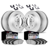Dynamic Friction 2001-2010 Chevrolet Silverado 2500 HD Front & Rear Geospec Rotor w/4000 HybriDyna Pads w/Hardware by Dynamic Friction Company 4814-48008