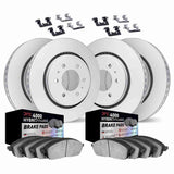 Dynamic Friction 2012-2020 Ford F-150 Front & Rear Geospec Rotors w/4000 HybriDynamic Brake Pads w/Hardware by Dynamic Friction Company 4814-54089