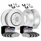 Dynamic Friction 2005-2007 Infiniti QX56 Front & Rear Geospec Rotors w/4000 HybriDynamic Brake Pads w/Hardware by Dynamic Friction Company 4814-67032