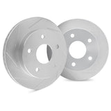 Dynamic Friction 2014-2019 Nissan X-Trail Front Slotted Silver Rotors by Dynamic Friction Company 5002-67068