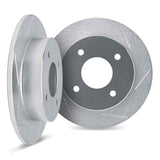 Dynamic Friction 1984-1995 Audi 4000 Quattro Rear Slotted Silver Rotors by Dynamic Friction Company 5002-73042