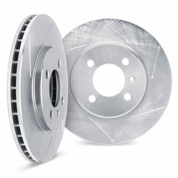 Dynamic Friction 1984-1985 Mazda RX-7 GSL-SE Front Slotted Silver ...