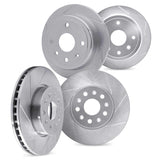 Dynamic Friction 2020-2025 Hyundai Palisade Front & Rear Slotted Silver Rotors by Dynamic Friction Company 5004-03047