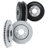 Dynamic Friction 1984-1987 Isuzu Trooper Front & Rear Slotted Silver Rotors includes Drums by Dynamic Friction Company 5004-37013