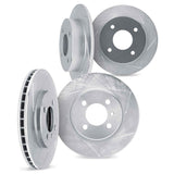 Dynamic Friction 1990-2003 Ford Escort Front & Rear Slotted Silver Rotors by Dynamic Friction Company 5004-54105