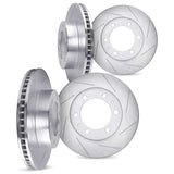 Dynamic Friction 2012-2020 Ford F-150 Front & Rear Slotted Silver Rotors by Dynamic Friction Company 5004-54155