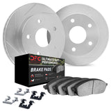 Dynamic Friction 2006-2024 Chrysler Aspen Front Slotted Silver Rotors with Ultimate Duty Performance Pads w/Hardware by Dynamic Friction Company 5412-40010