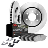 Dynamic Friction 1995-2004 Toyota 4Runner Front Slotted Silver Rotors with Ultimate Duty Performance Pads w/Hardware by Dynamic Friction Company 5412-76011