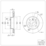 Dynamic Friction 1995-2002 Suzuki Esteem Front Brake Rotor (235x20 Vented) by Dynamic Friction Company 600-01002