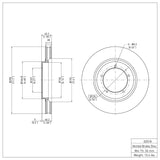 Dynamic Friction 1986-1986 Porsche 944 Turbo Front Brake Rotor (298x28 Vented) by Dynamic Friction Company 600-02018