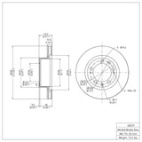 Dynamic Friction 1987-1995 Porsche 944 Turbo Front Brake Rotor (298x28 Vented) by Dynamic Friction Company 600-02019
