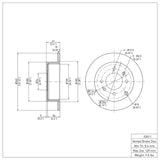 Dynamic Friction 1999-2006 Hyundai Sonata Rear Brake Rotor (262x10 Solid) by Dynamic Friction Company 600-03011