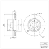 Dynamic Friction 2005-2024 Hyundai Veloster Front Brake Rotor (300x28 Vented) by Dynamic Friction Company 600-03020