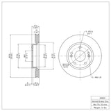 Dynamic Friction 2007-2010 Hyundai Elantra Front Brake Rotor (275x26 Vented) by Dynamic Friction Company 600-03023