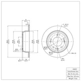 Dynamic Friction 2009-2016 Hyundai Tucson Rear Brake Rotor (262x10 Solid) by Dynamic Friction Company 600-03029