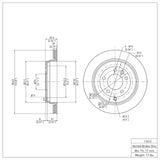 Dynamic Friction 2005-2007 Land Rover LR3 Rear Brake Rotor (325x20 Vented) by Dynamic Friction Company 600-11012