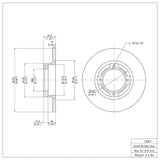 Dynamic Friction 1985-1991 Subaru GL Rear Brake Rotor (226x10 Solid) by Dynamic Friction Company 600-13001