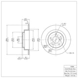 Dynamic Friction 1990-2008 Saab 9-2X Rear Brake Rotor (265.5x10 Solid) by Dynamic Friction Company 600-13008