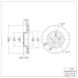 Dynamic Friction 1990-2016 Saab 9-2X Front Brake Rotor (277x24 Vented) by Dynamic Friction Company 600-13009